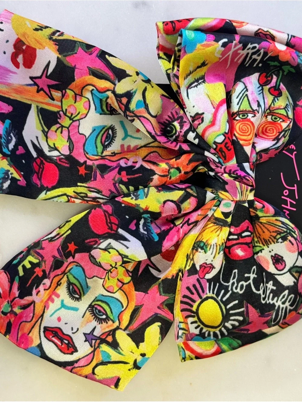 Betsey Johnson LIMITED EDITION Art Print Hair Bow NEW